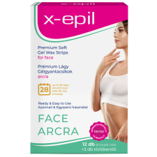 X-EPIL Prémium lágy gélgyantacsíkok érzékeny bőrre arcra (12 db) szőrtelenítés