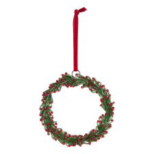 X-mas koszorú gyöngyökkel ? 12 cm adventi koszorú