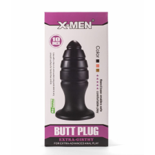 X-Men 10" Extra Girthy Butt Plug - letapasztható anál dildó - 25,4 cm (fekete) műpénisz, dildó