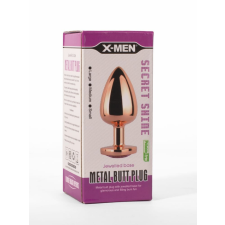 X-MEN Secret Shine Metal Butt Plug Rose Gold Heart L szexjáték