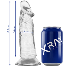 X RAY XRAY ÁTTETSZŐ FAROK DILDÓ - 16.5CM X 4CM műpénisz, dildó