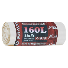 X-Té Bravo szemeteszsák natúr 160L 80x120cm - Extra erős - 15db tisztító- és takarítószer, higiénia