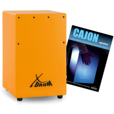 Xdrum Dob Kc-37Og Gyermek Cajon Narancssárga Szett Cajon Daloskönyvvel (Németül) dob és ütőshangszer