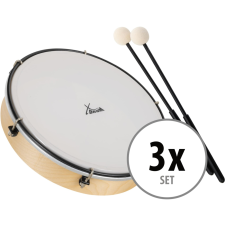 Xdrum Htm-12K 12" Kézi Dob Műanyag Fejjel És Ütőkkel 3X Szett dob és ütőshangszer