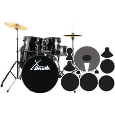 Xdrum Rookie 20" Stúdió Dob Fekete Plusz Csillapító Szett dob és ütőshangszer