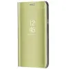  Xiaomi 13 Lite / Civi 2, Oldalra nyíló tok, hívás mutatóval, Smart View Cover, arany (utángyártott)