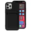  Xiaomi 13 Lite / Civi 2, Szilikon tok, kártyatartóval, Wooze Card Slot, fekete