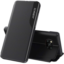  Xiaomi 13, Oldalra nyíló tok, stand, hívás mutatóval, Wooze FashionBook, fekete tok és táska
