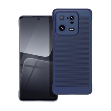 Xiaomi 13 Pro, Műanyag hátlap védőtok, légáteresztő, lyukacsos minta, Breezy, sötétkék tok és táska
