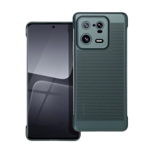 Xiaomi 13 Pro, Műanyag hátlap védőtok, légáteresztő, lyukacsos minta, Breezy, sötétzöld tok és táska