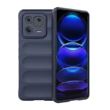  Xiaomi 13 Pro, Szilikon tok, közepesen ütésálló, 3D minta, sötétkék tok és táska