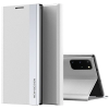  Xiaomi 14, Oldalra nyíló tok, stand, Wooze Silver Line, világosszürke