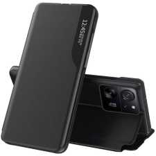 Xiaomi 14T Pro, Oldalra nyíló tok, stand, hívás mutatóval, Wooze FashionBook, fekete tok és táska