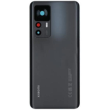 Xiaomi 560007L12A00 Gyári Xiaomi 12T akkufedél fekete hátlap, burkolati elem, kamera lencse tok és táska