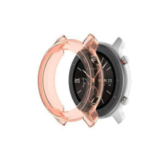 Xiaomi Amazfit GTR 42mm, Okosóra szilikontok, Áttetsző Narancs okosóra kellék