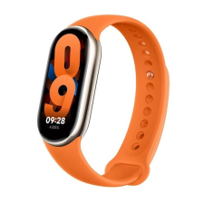 Xiaomi Band 8 pótszíj (egyedi méret, szilikon) narancssárga okosóra kellék