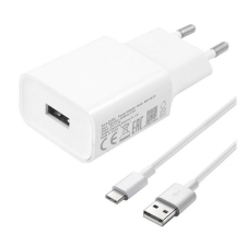 Xiaomi hálózati töltő USB aljzat (5V / 2000mA, gyorstöltés támogatás + Type-C kábel) FEHÉR (MDY-08-EO_TYPEC) mobiltelefon kellék