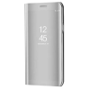  Xiaomi Mi 11, Oldalra nyíló tok, hívás mutatóval, Smart View Cover, ezüst (utángyártott)