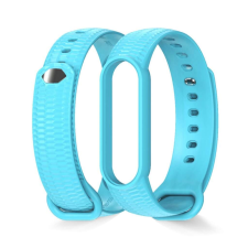 Xiaomi Mi Band 5/6 okoskarkötő Style szilikon pótszíj - Világoskék okosóra kellék