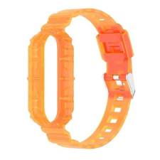 Xiaomi Mi Band 6, szilikon pótszíj, állítható, ütésálló, narancssárga okosóra kellék