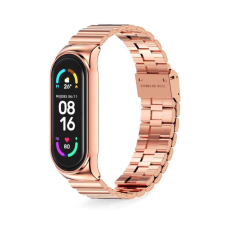 Xiaomi Mi Band 7 okoskarkötő Prémium rozsdamentes acél - pótszíj - Rosegold okosóra kellék
