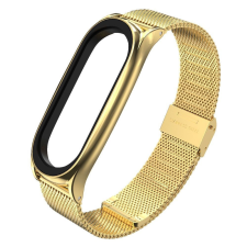 Xiaomi Mi Smart Band 7, fém pótszíj, milánói stílus, TP MilaneseBand, arany okosóra kellék