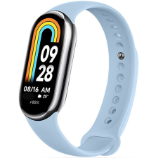  Xiaomi Mi Smart Band 8 / 9, szilikon pótszíj, állítható, TP IconBand, világoskék okosóra kellék