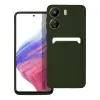  Xiaomi Poco C65 Telefontok - Forcell Card - zöld kártyatartós szilikon hátlap tok