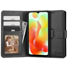 Xiaomi Redmi 12C, Oldalra nyíló tok, stand, mágnes csattal, TP Wallett, fekete tok és táska