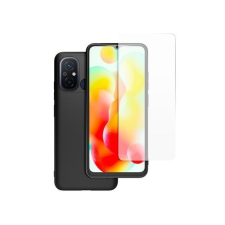 Xiaomi Redmi 12C, Szilikon tok, ultravékony, + képernyővédő üveg, fekete, gyári tok és táska