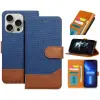  Xiaomi Redmi 13C 4G / Poco C65, Oldalra nyíló tok, stand, kártyatartóval, farmer minta, Jeans Book,