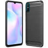  Xiaomi Redmi 9A / 9AT Telefontok - Forcell CARBON fekete szilikon tok
