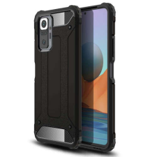 Xiaomi Redmi Note 10 Pro Hybrid Armor ütésálló defender telefontok, fekete tok és táska