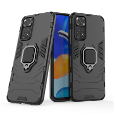  Xiaomi Redmi Note 11 Telefontok - Ring Armor ütésálló fekete tok kitámasztóval tok és táska