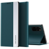  Xiaomi Redmi Note 13 4G, Oldalra nyíló tok, stand, Wooze Silver Line, sötétzöld