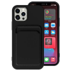  Xiaomi Redmi Note 14 Pro Plus 5G (Global), Szilikon tok, kártyatartóval, Wooze Card Slot, fekete