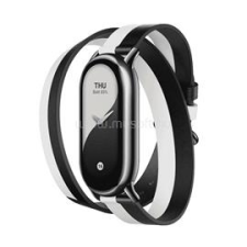Xiaomi Smart Band 8 duplán tekeredő szíj (fekete-fehér) (BHR7311GL) okosóra kellék