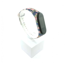 Xiaomi Xiaomi Mi band 3 / 4 szíjak - kék, rózsás, szilikon, virágos okosóra kellék