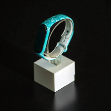 Xiaomi Xiaomi Mi band 5 / 6 szíjak - leanderes, szilikon, türkiz, virágos okosóra kellék