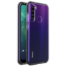 Xiaomi Xiaomi Redmi Note 8T Spiring Átlátszó- Fekete szilikon megerősített színes oldallal tok és táska