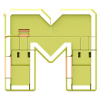 XINLEXIN Morphers betűk: m - elefánt figura