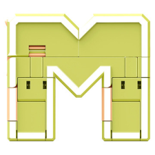 XINLEXIN Morphers betűk: m - elefánt figura játékfigura
