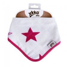 Xkko nyálkendő patentos bambusz magenta csillagok BMBBND024 előke