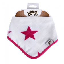  Xkko nyálkendő patentos bambusz magenta csillagok BMBBND024 előke
