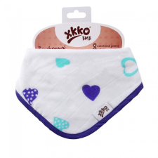 Xkko nyálkendő patentos bambusz óceánkék szívek BMBBND026 előke