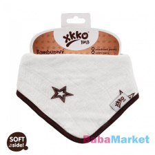Xkko XKKO Bambusz Nyálkendő #patentos #barna #csillagok előke