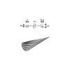 XLC SH-X18 váltóbowden-szál, rozsdamentes, 2250 x 1,1 mm, két véggel