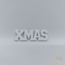 XMAS felirat - mini - fehér dekorációs kellék