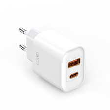 XO CE12 USB-C/USB-A Hálózati töltő - Fehér (20W) (CE12) mobiltelefon kellék