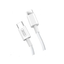 XO NB124 USB-C apa - USB-C apa Adat- és töltőkábel 1m - Fehér kábel és adapter